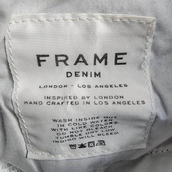 FRAME Skinny Jean Le Skinny de Jeanne Edenvale Wash Released Hem Women 27 Denim - Picture 9 of 14